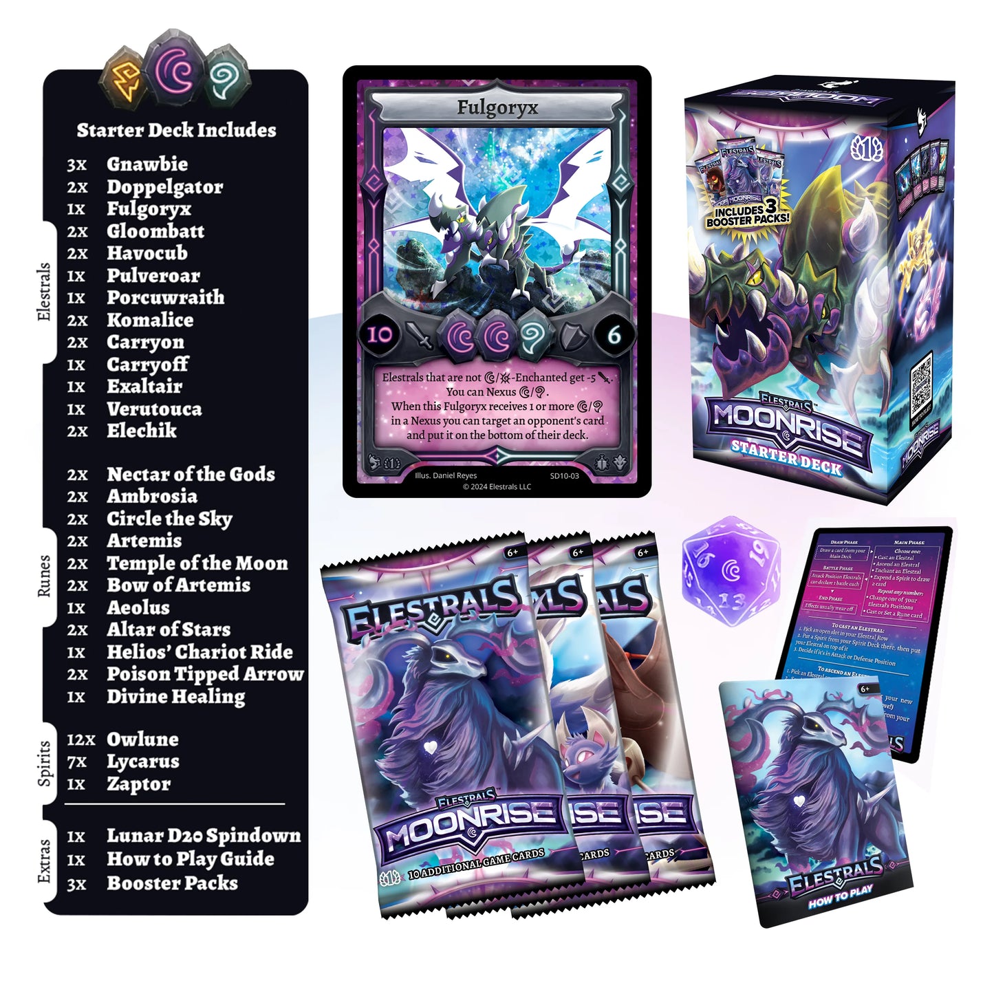 Elestrals Moonrise Fulgoryx Starter Deck with 3 Packs