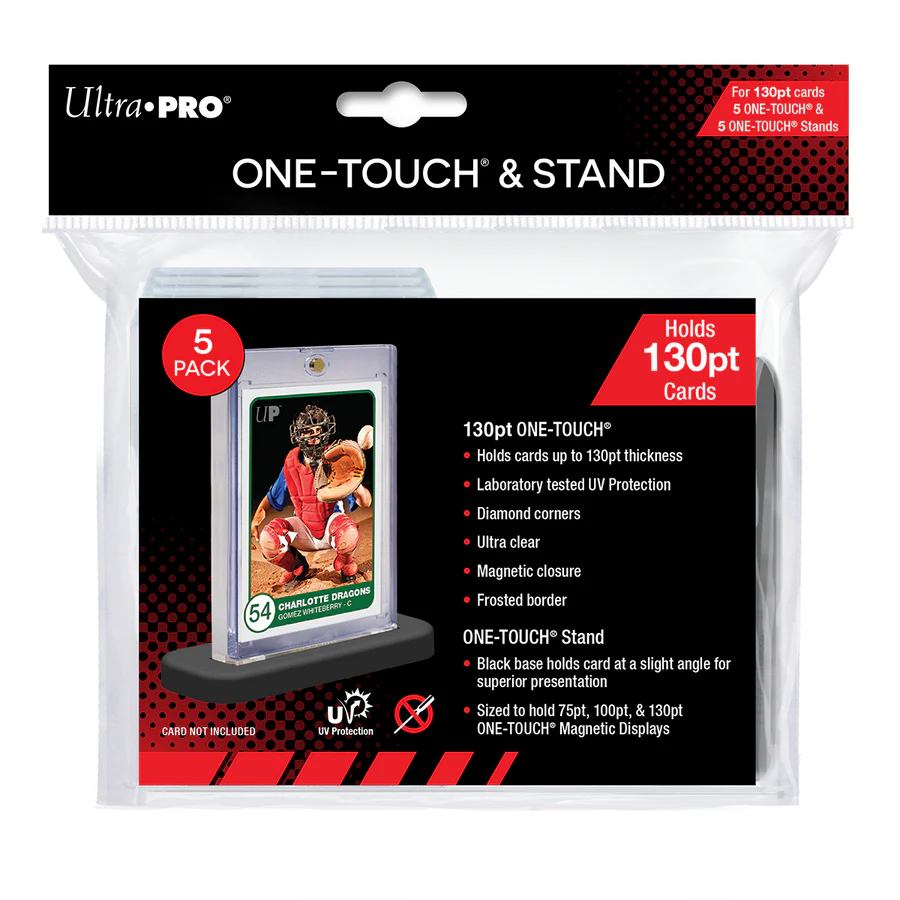 Ultra Pro One Touch Card Holder 130pt with Stands 5 Pack