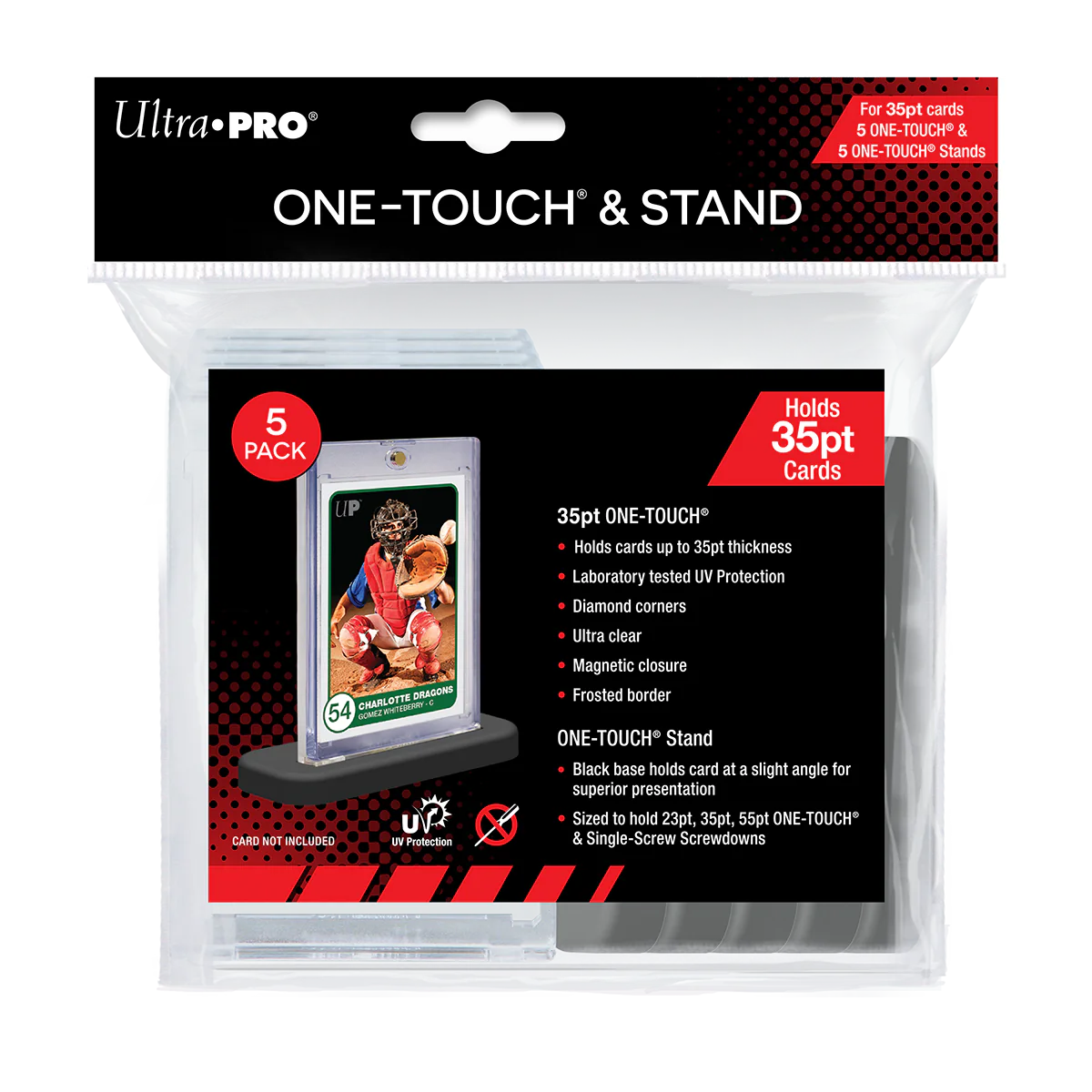 Ultra Pro One Touch Card Holder 35pt with Stands 5 Pack