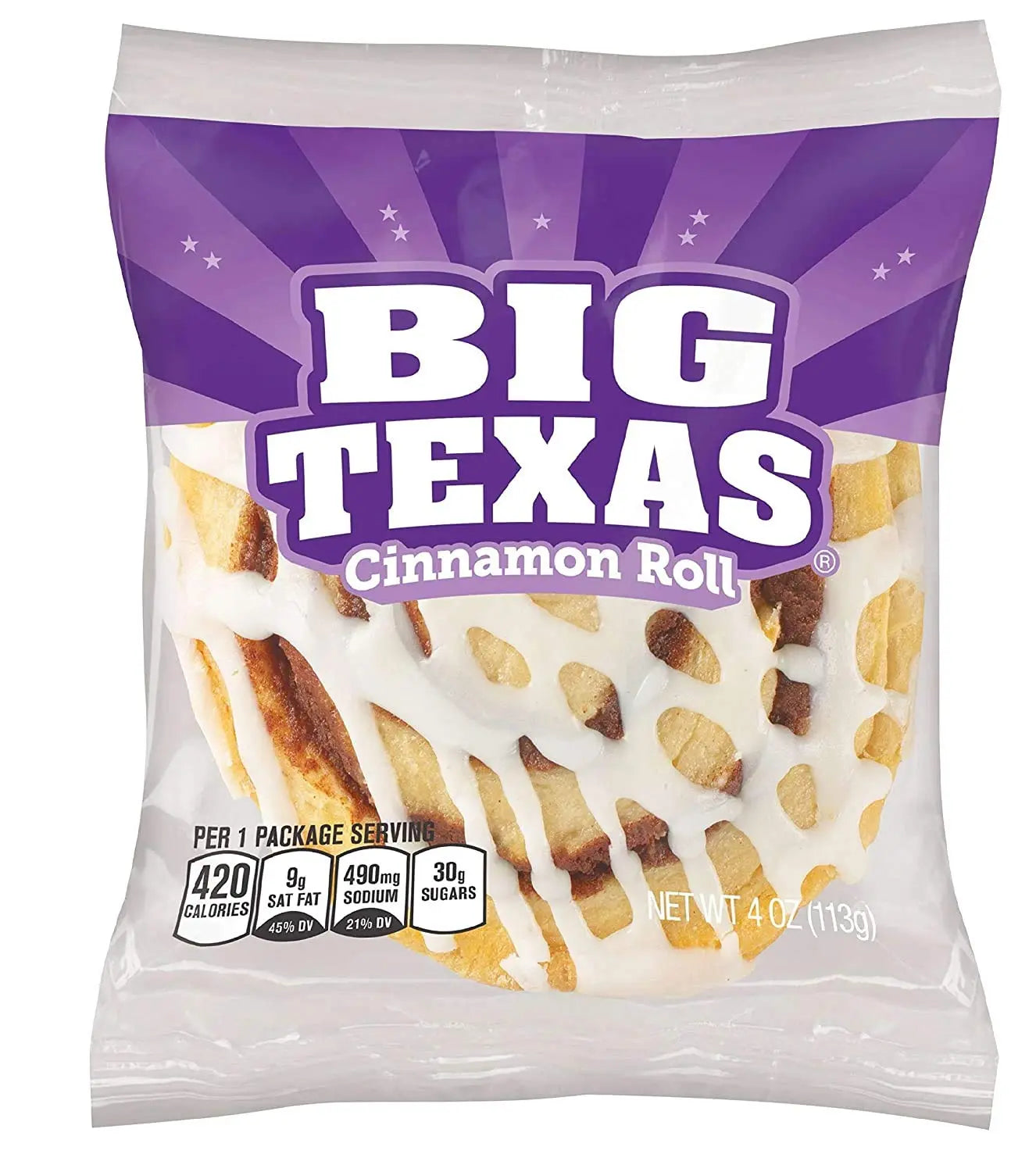 Cloverhill Bakery Big Texas Cinnamon Roll 4 OZ