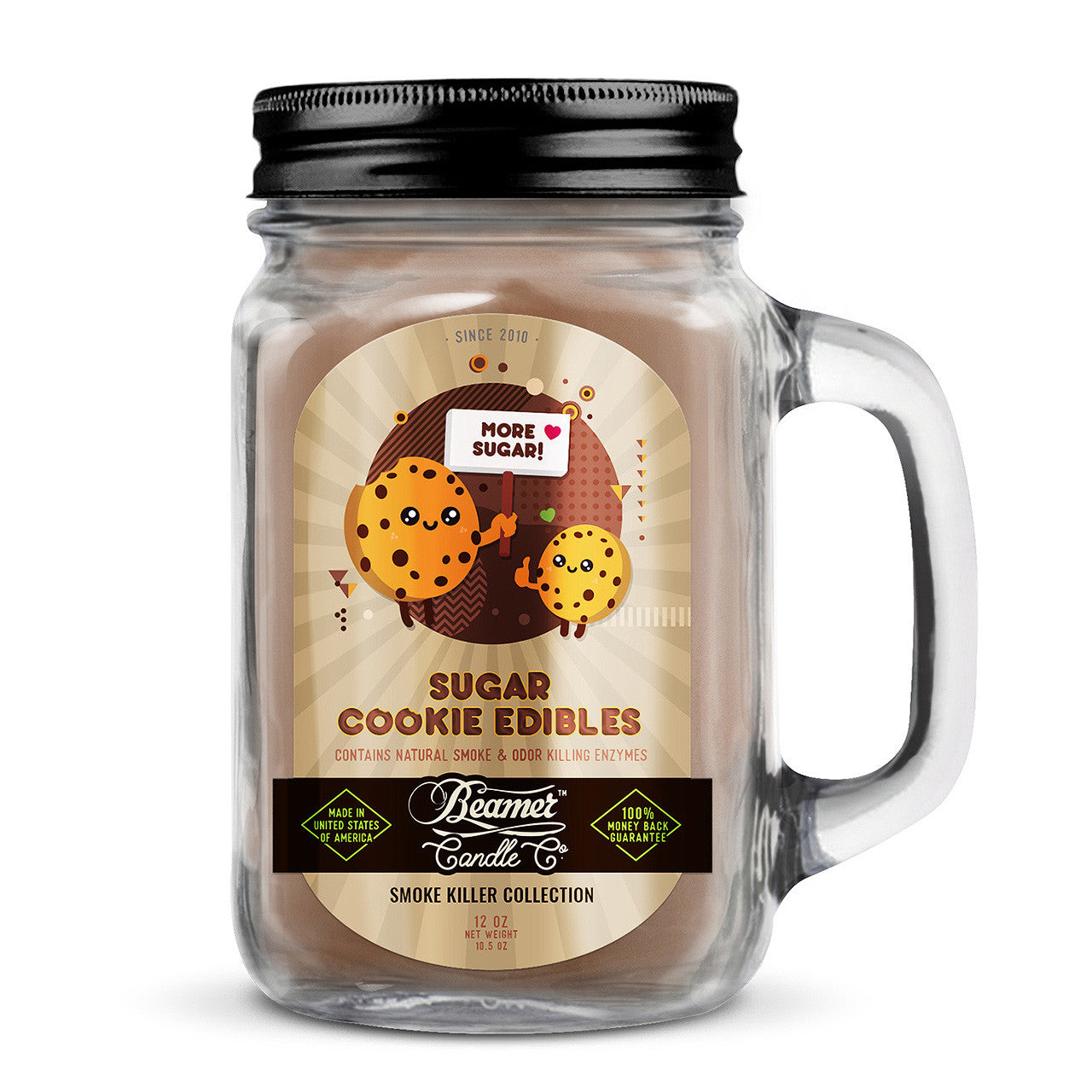 Beamer Candle 12oz Mason Jar Sugar Cookie Edibles