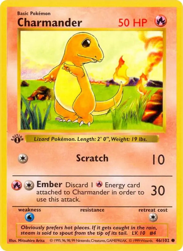 Charmander 1st Edition #46 - Heavily Played