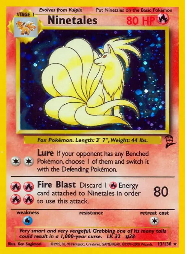 Ninetales Base Set 2 #13 - Moderately Played