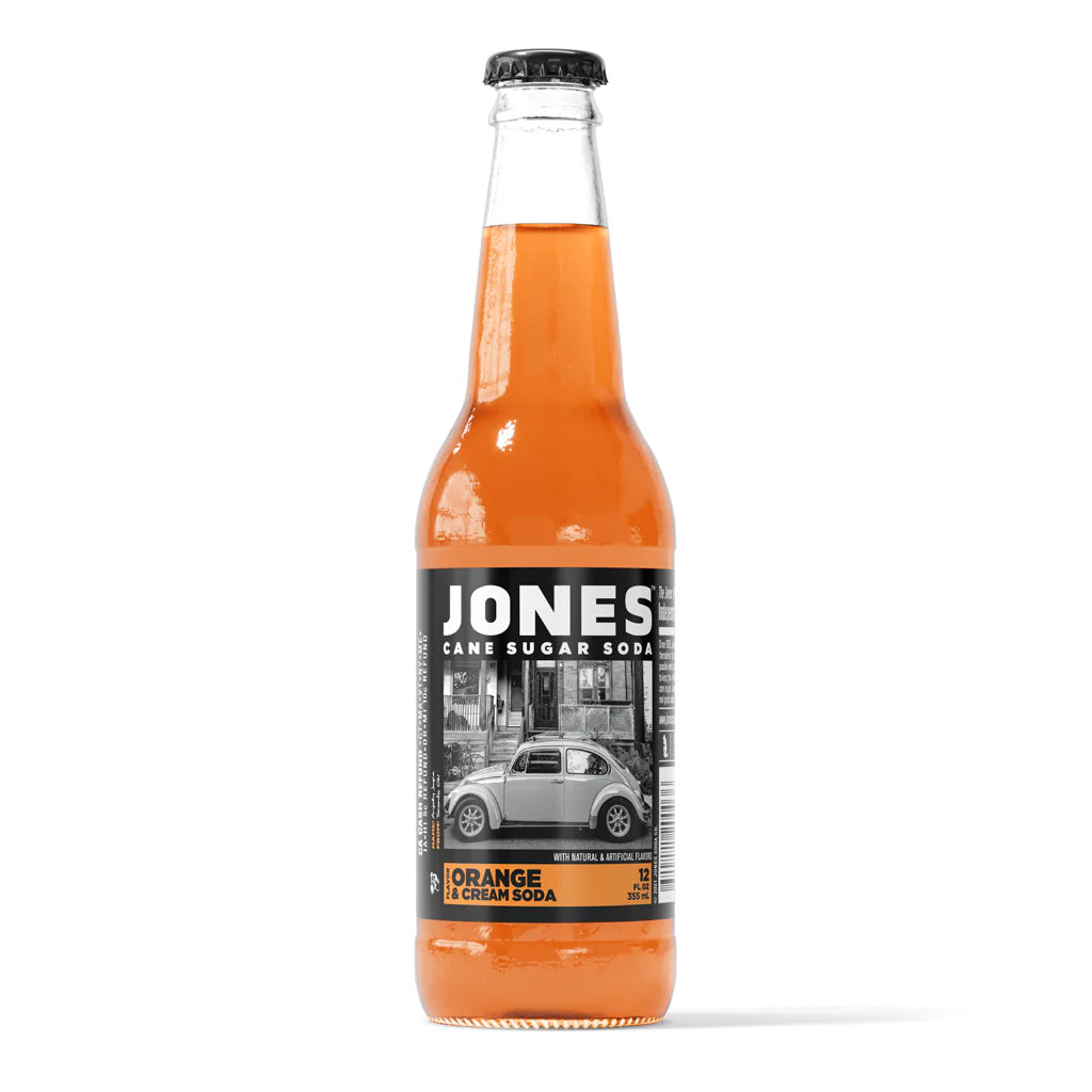 Jones Cane Sugar Soda Orange Cream 12 fl oz