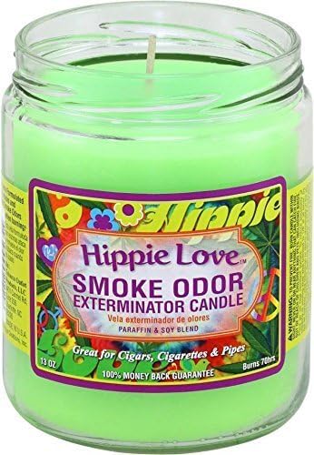 Smoke Odor Exterminator 70hr Candle Hippie Love