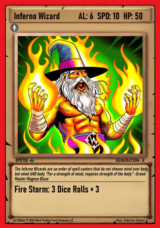 Ward TCG Single Card - Inferno Wizard #097