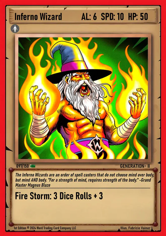 Ward TCG Single Card - Inferno Wizard #097