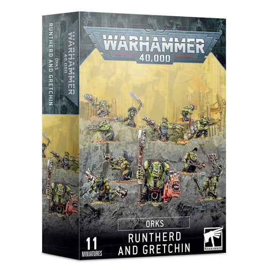 Warhammer 40000 Orks Runtherd and Gretchin