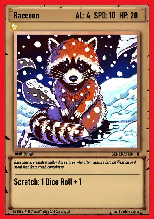 Ward TCG Single Card - Raccoon #008