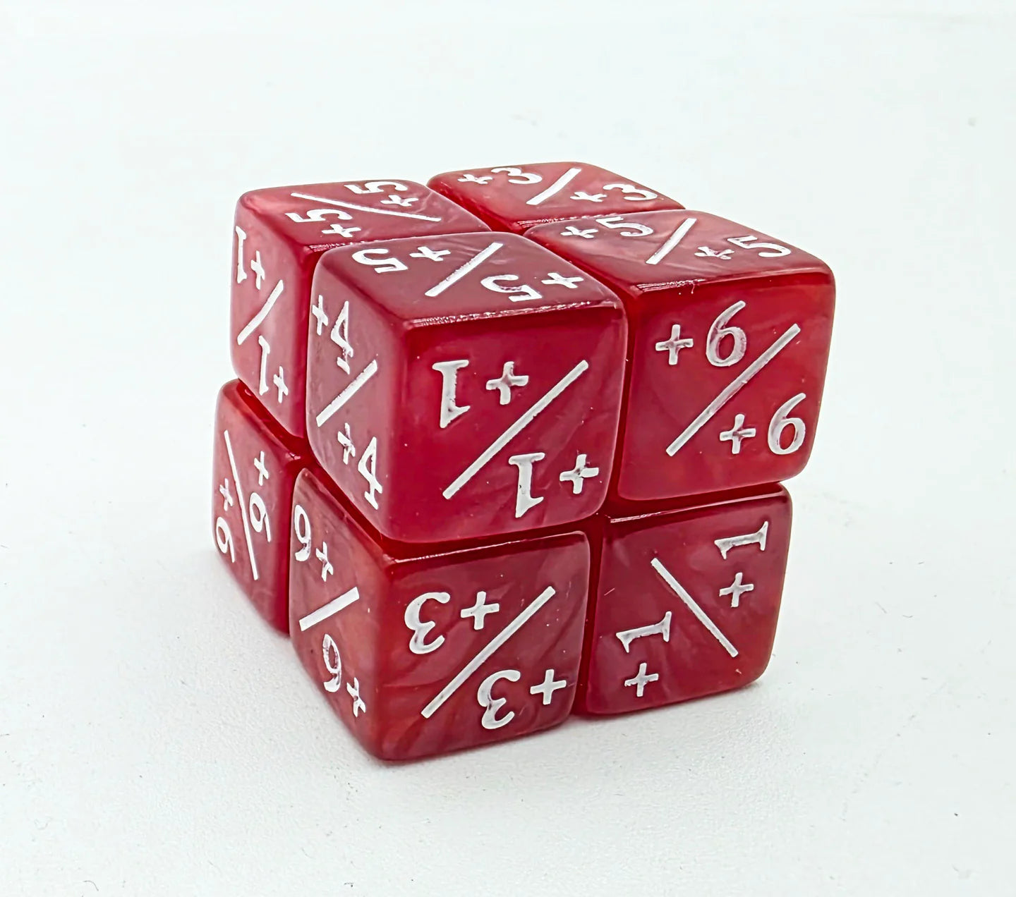 Pearl Red Dice Counter +1/+1