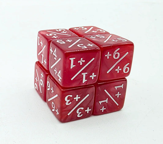 Pearl Red Dice Counter +1/+1