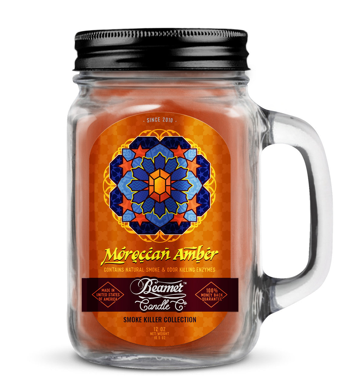 Beamer Candle 12oz Mason Jar Moroccan Amber