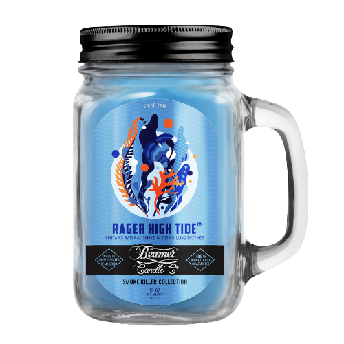 Beamer Candle 12oz Mason Jar Rager High Tide