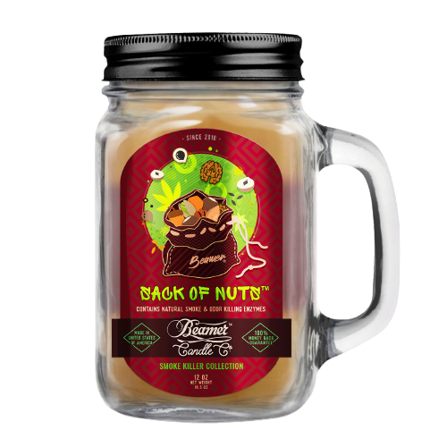 Beamer Candle 12oz Mason Jar Sack of Nuts