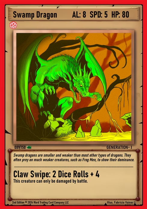 Ward TCG - Swamp Dragon GEN1 #089