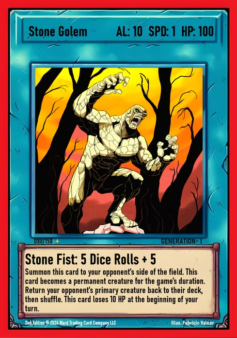 Ward TCG - Stone Golem GEN1 #088