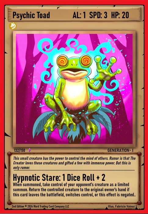 Ward TCG - Psychic Toad GEN1 #132