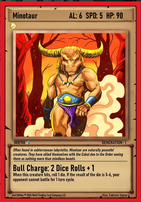 Ward TCG - Minotaur ✦ Foil GEN1 #008F