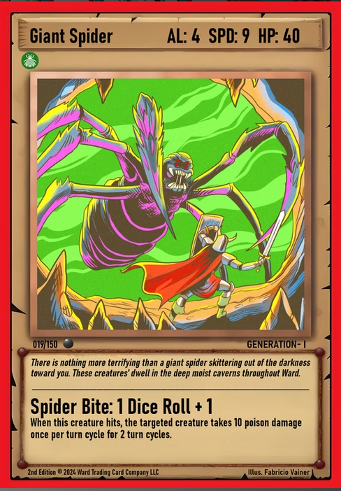Ward TCG - Giant Spider GEN1 #019