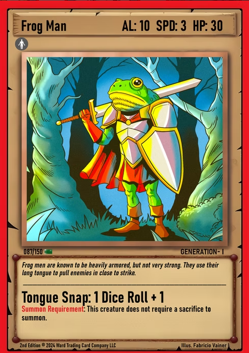 Ward TCG - Frog Man GEN1 #087