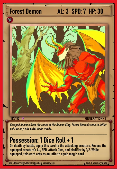 Ward TCG - Forest Demon ✦ Foil GEN1 #137F