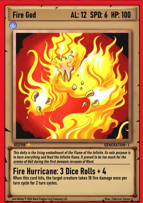 Ward TCG - Fire God ✦ Foil GEN1 #052F