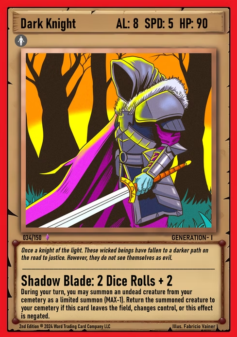 Ward TCG - Dark Knight ✦ Foil GEN1 #034F