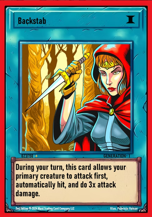 Ward TCG - Back Stab ✦ Foil GEN1 #023F