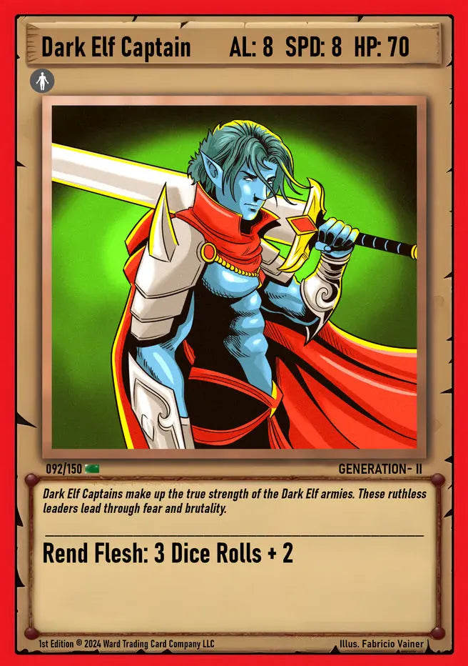 Ward TCG Single Card - Dark Elf Captain