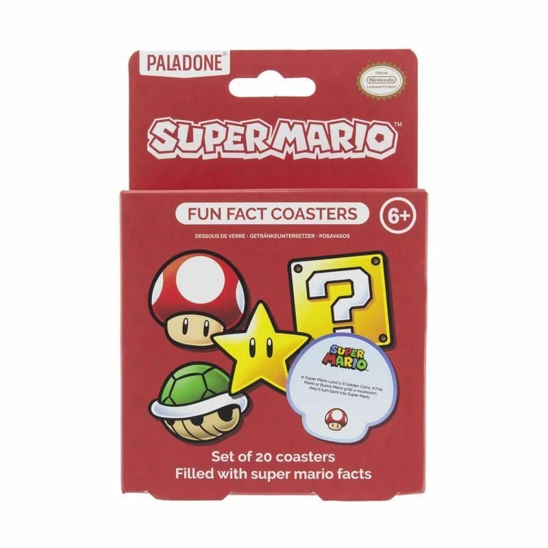 Super Mario Fun Fact Coasters Set of 20