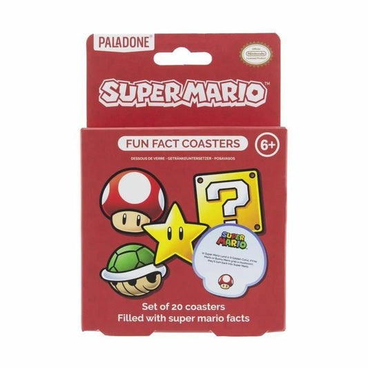 Super Mario Fun Fact Coasters Set of 20