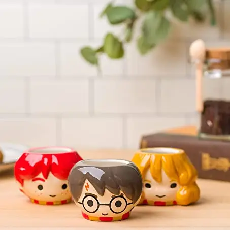 [810056666934] Harry Potter 3pc Ceramic Sculpted Mini Cup Set in Retail Box